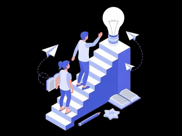 Author working on manuscript at a creative desk